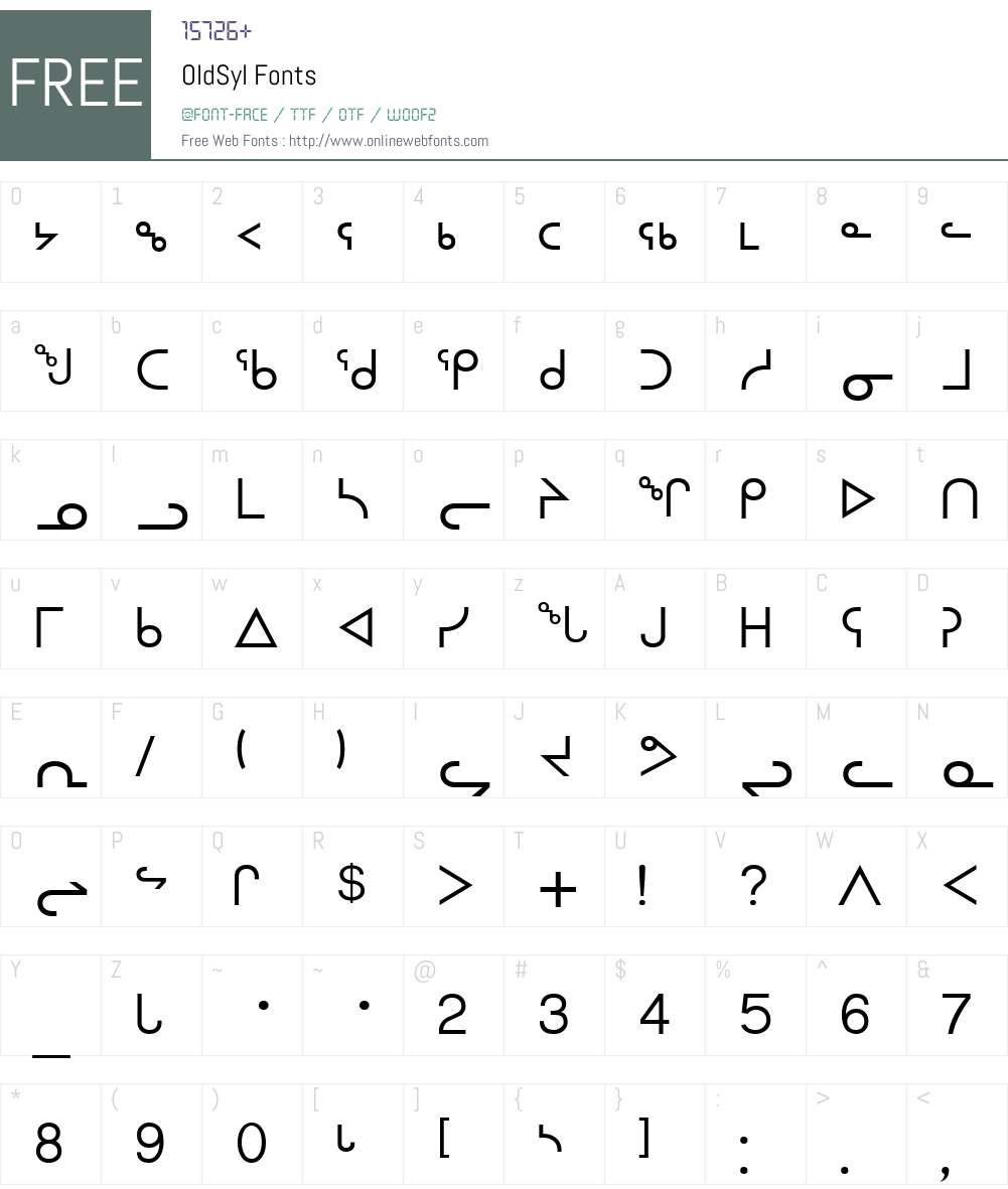 OldSyl Font Screenshots