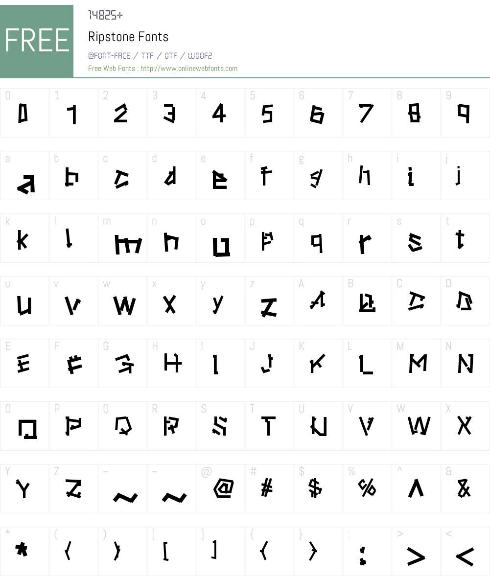 Ripstone Font Screenshots