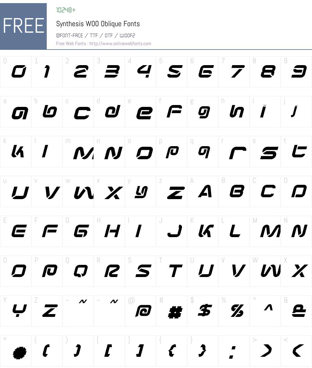 Synthesis Font Screenshots