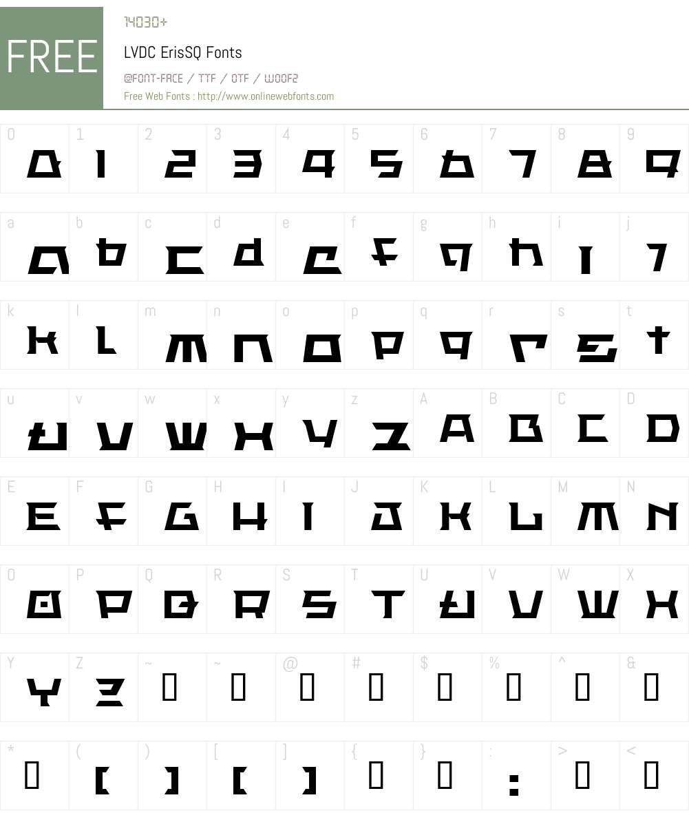 LVDC ErisSQ Font Screenshots