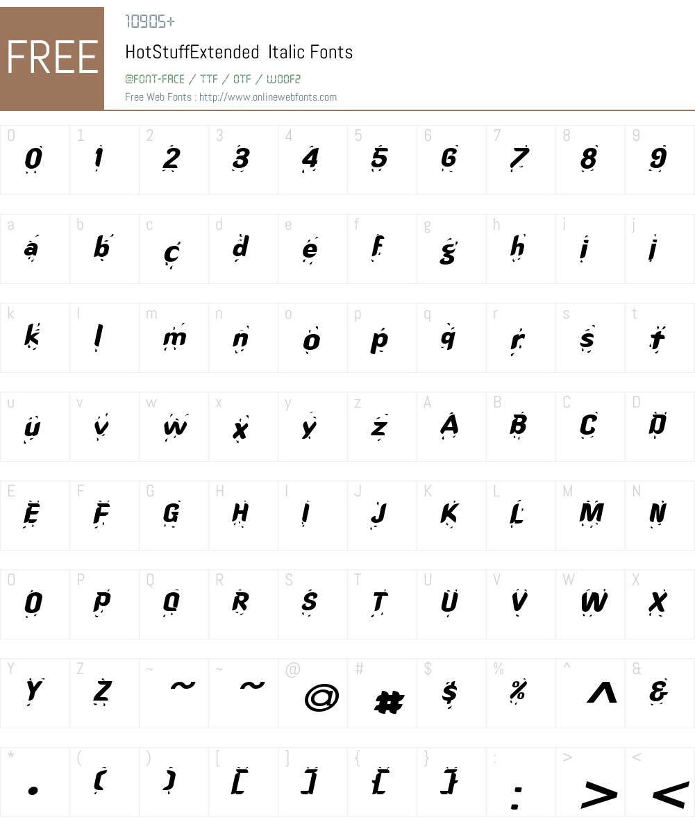 HotStuffExtended Font Screenshots