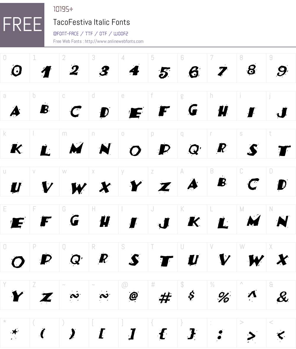 TacoFestiva Font Screenshots