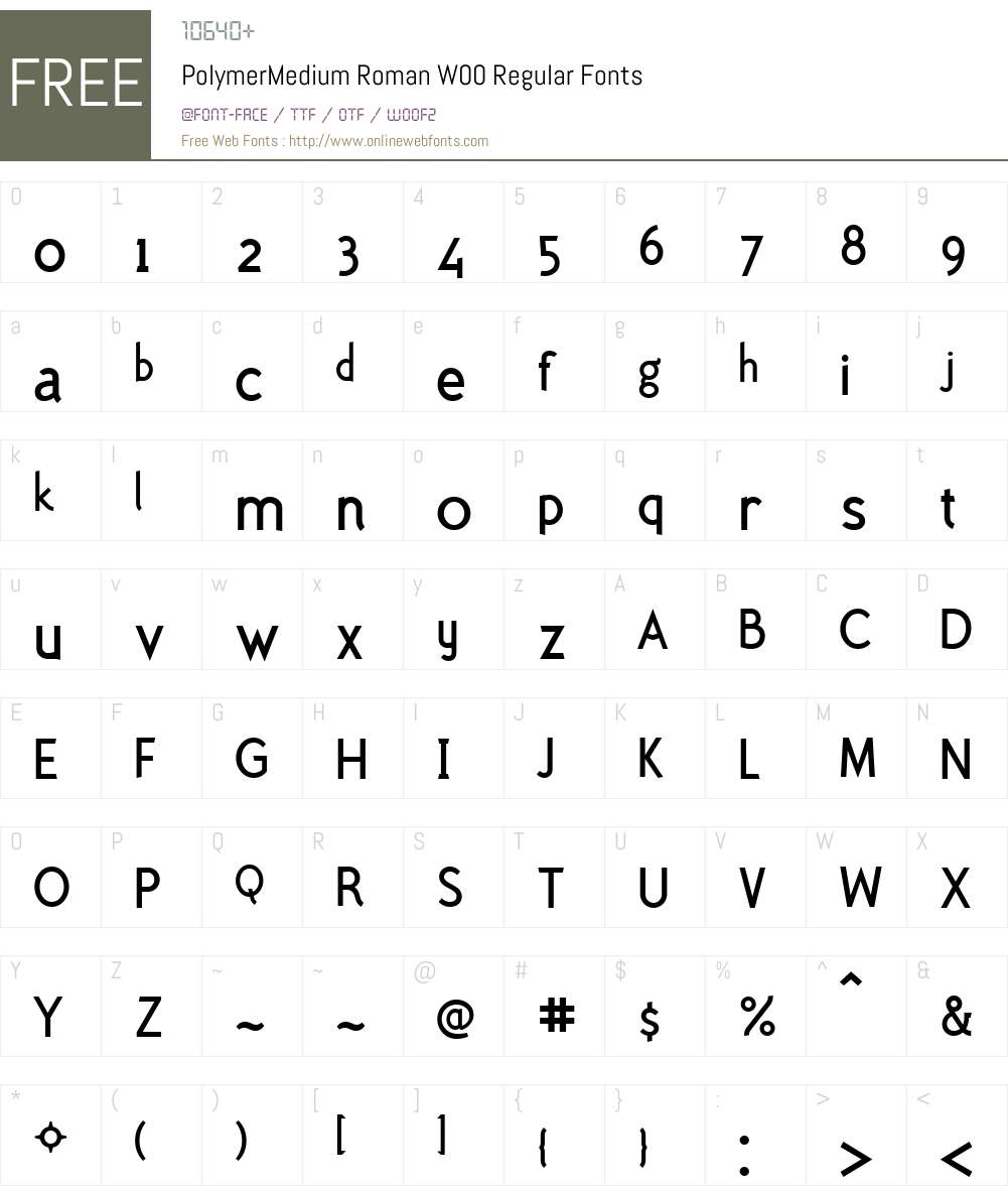 Polymer Font Screenshots