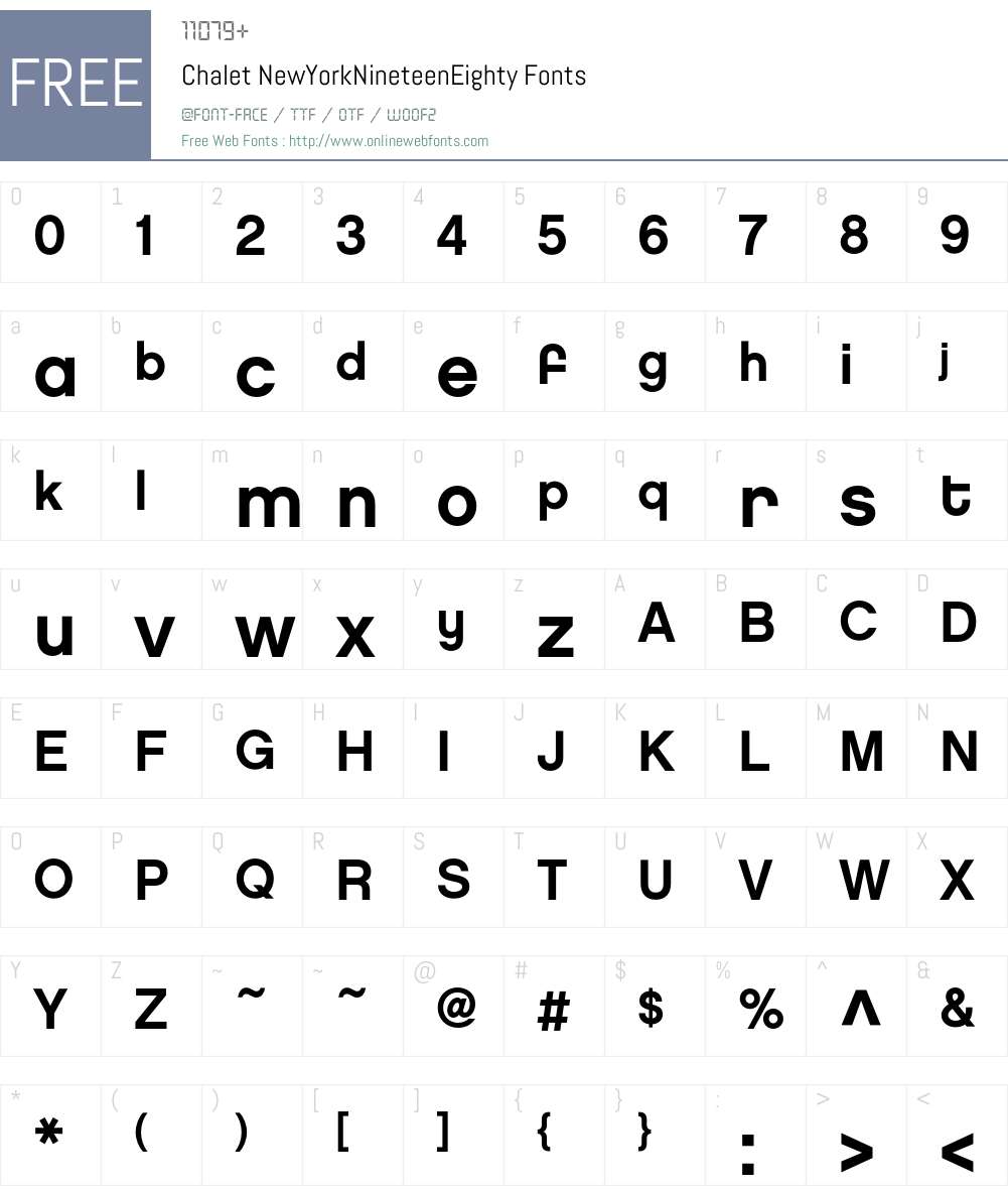 Chalet Font Screenshots