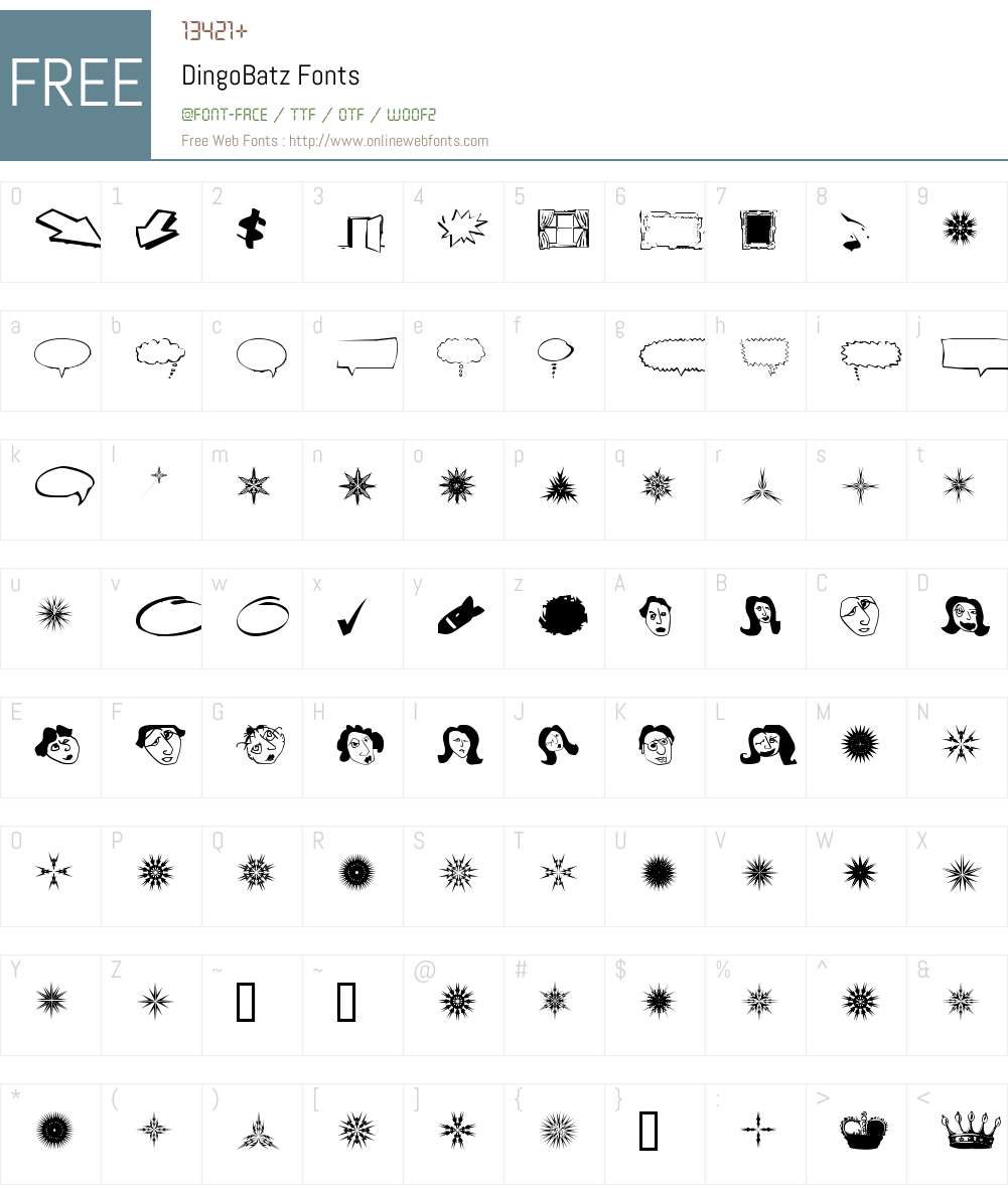 DingoBatz Font Screenshots