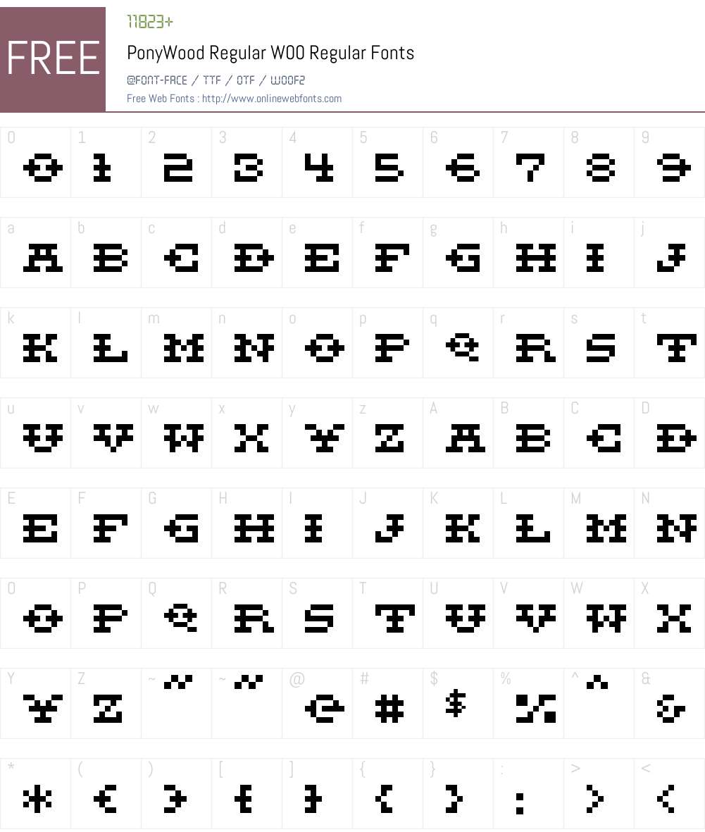 Pony Font Screenshots