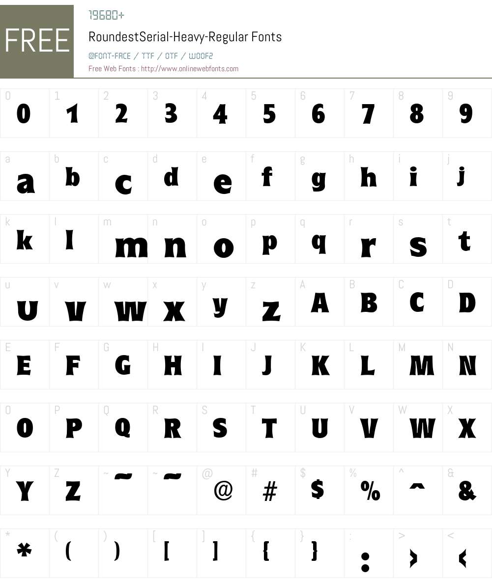 RoundestSerial-Heavy Font Screenshots