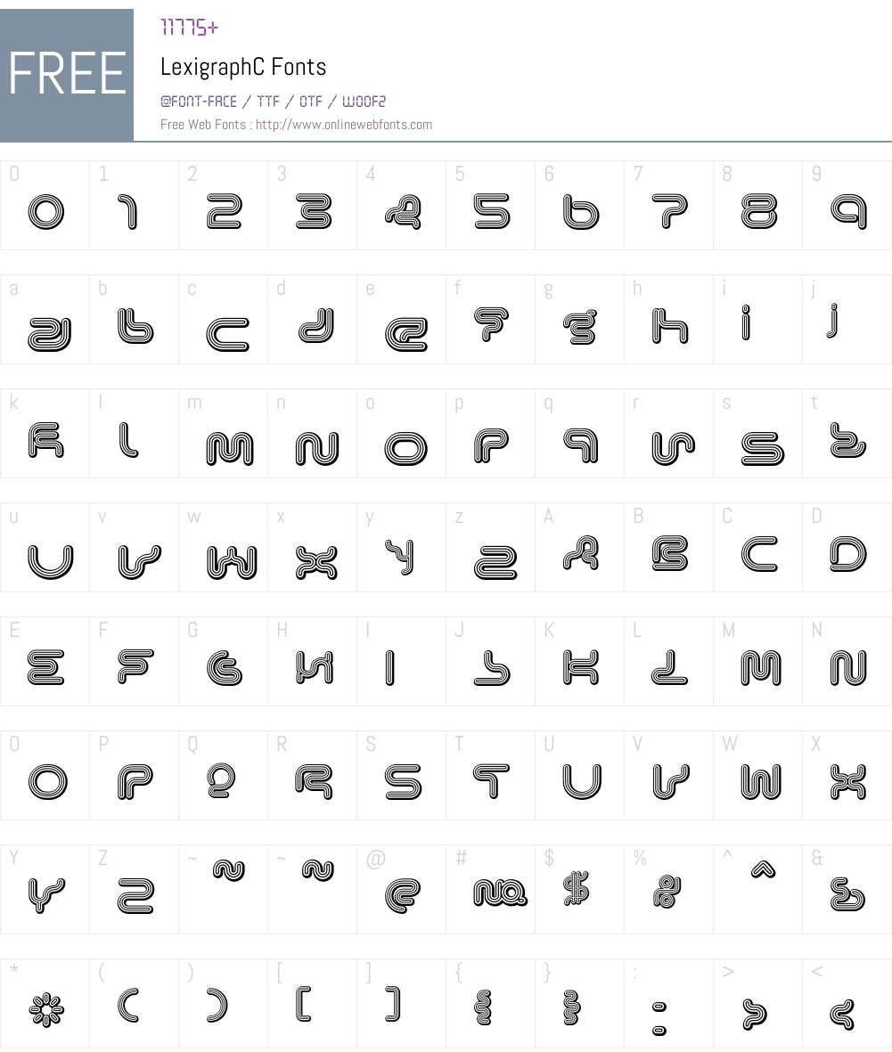 Lexigraph Font Screenshots
