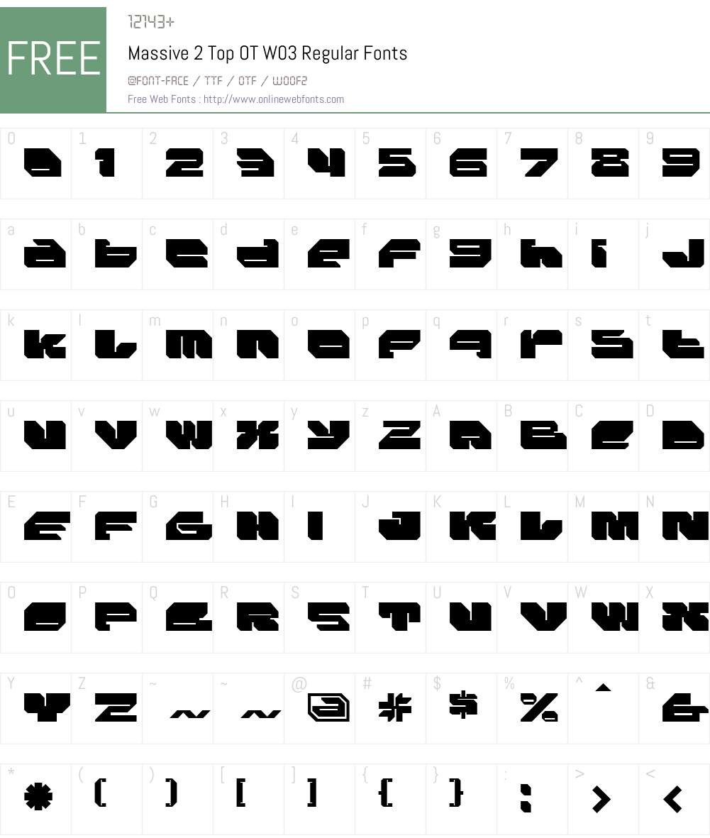 FF Massive Font Screenshots