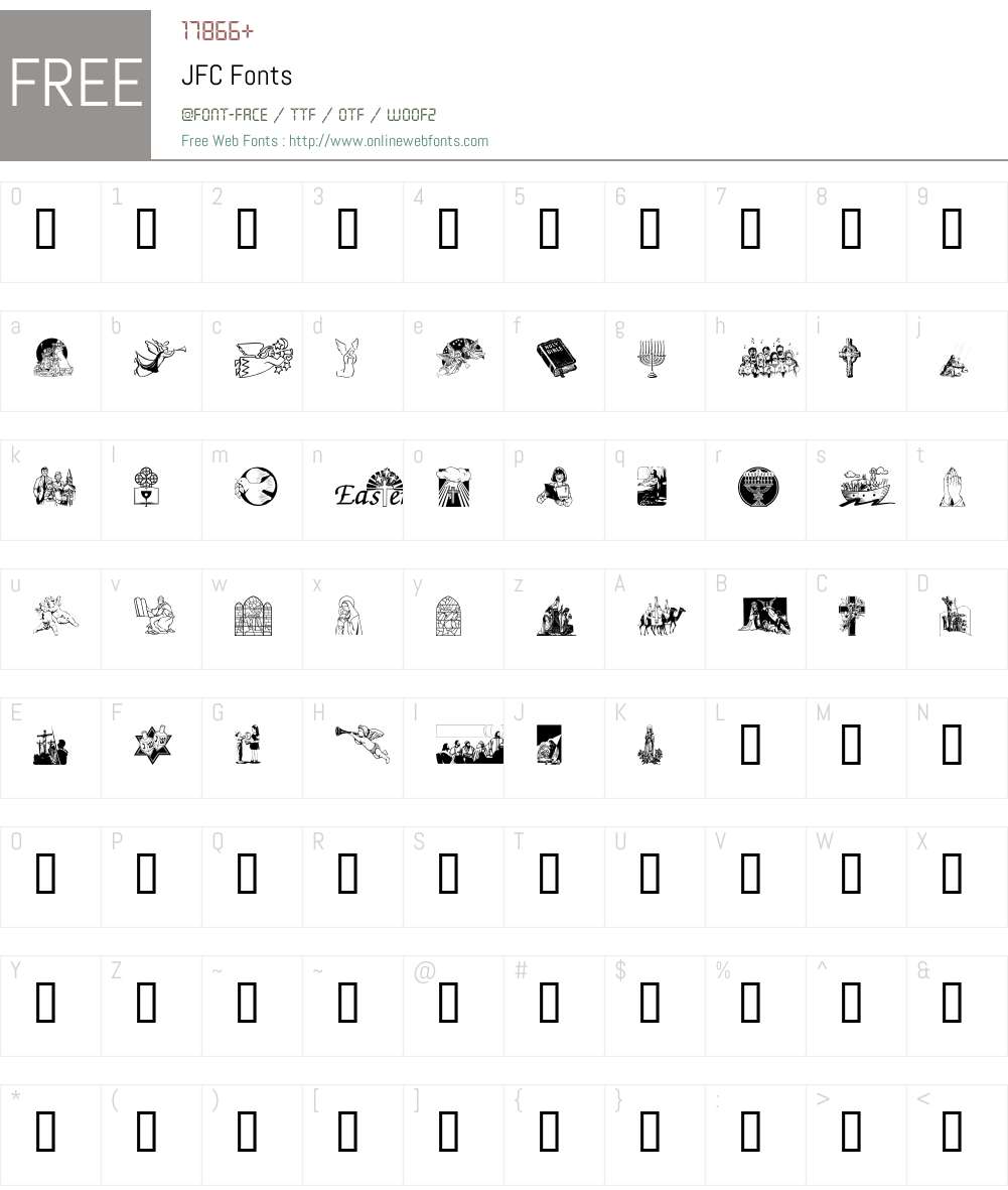 JFC Font Screenshots