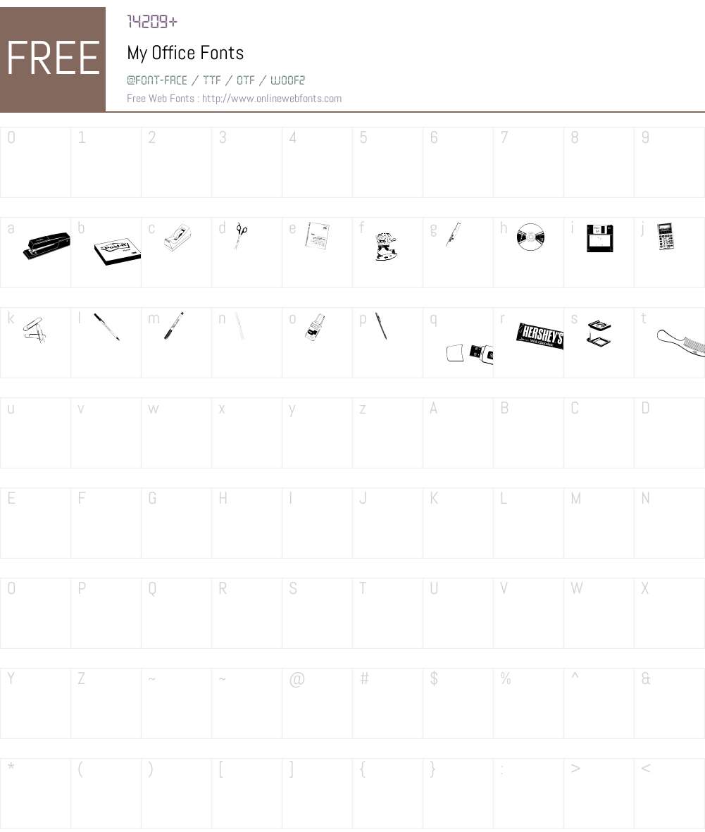 My Office Font Screenshots