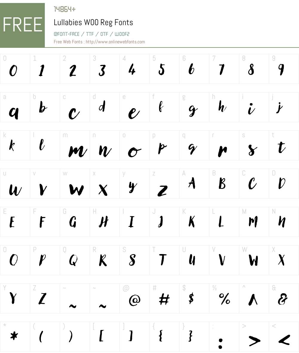 Lullabies Font Screenshots