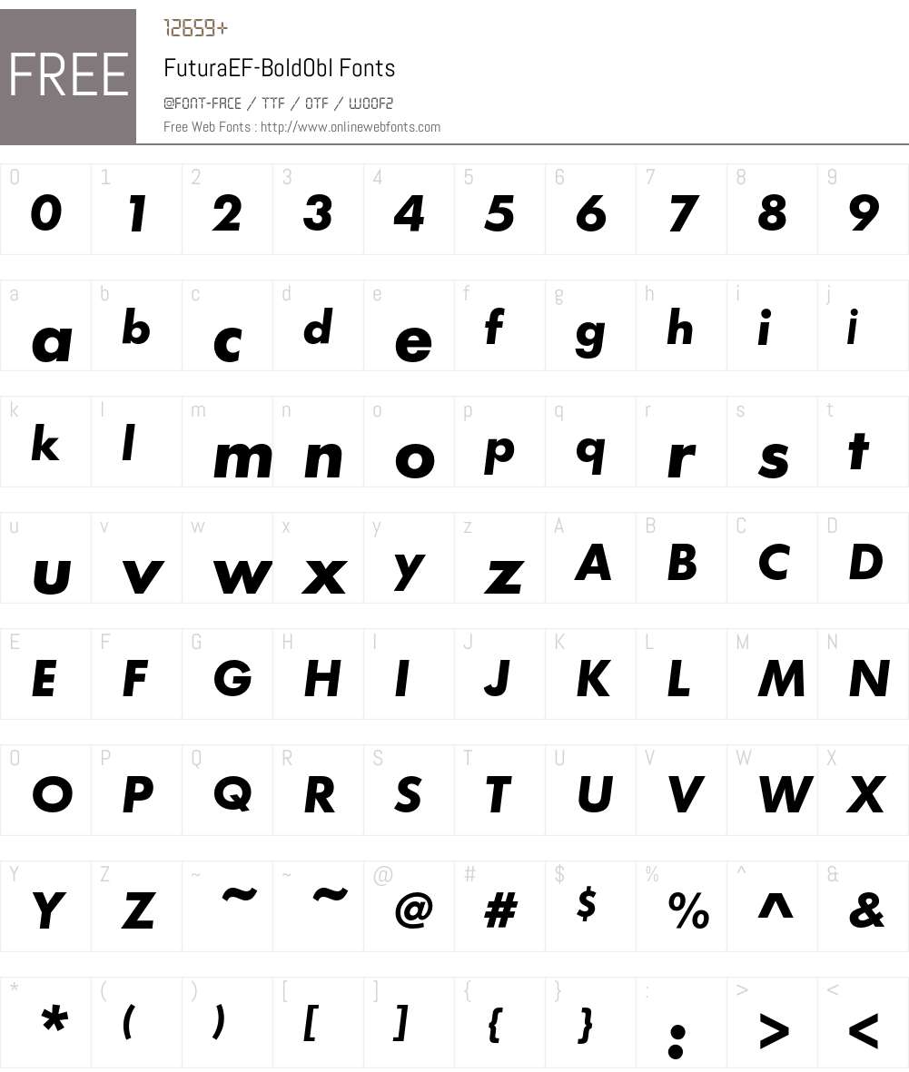 FuturaEF Font Screenshots