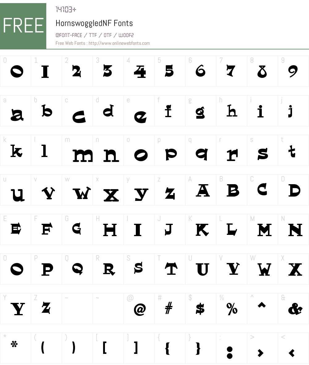 Hornswoggled NF Font Screenshots