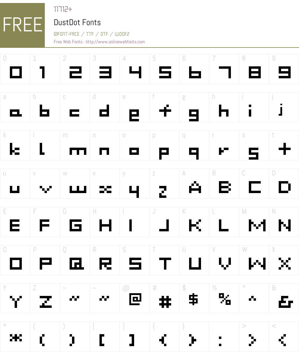 DustDot Font Screenshots