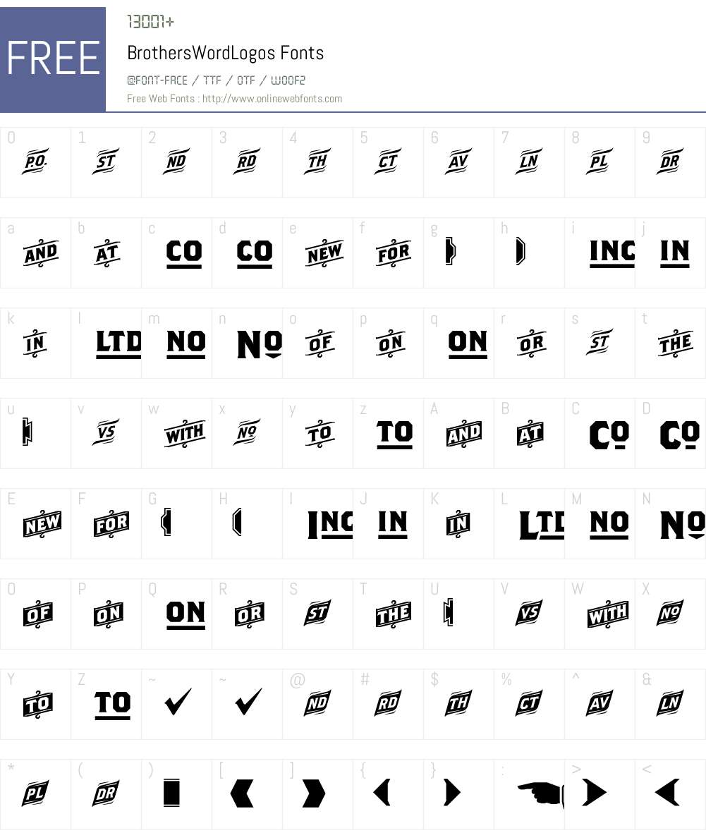 Brothers Font Screenshots