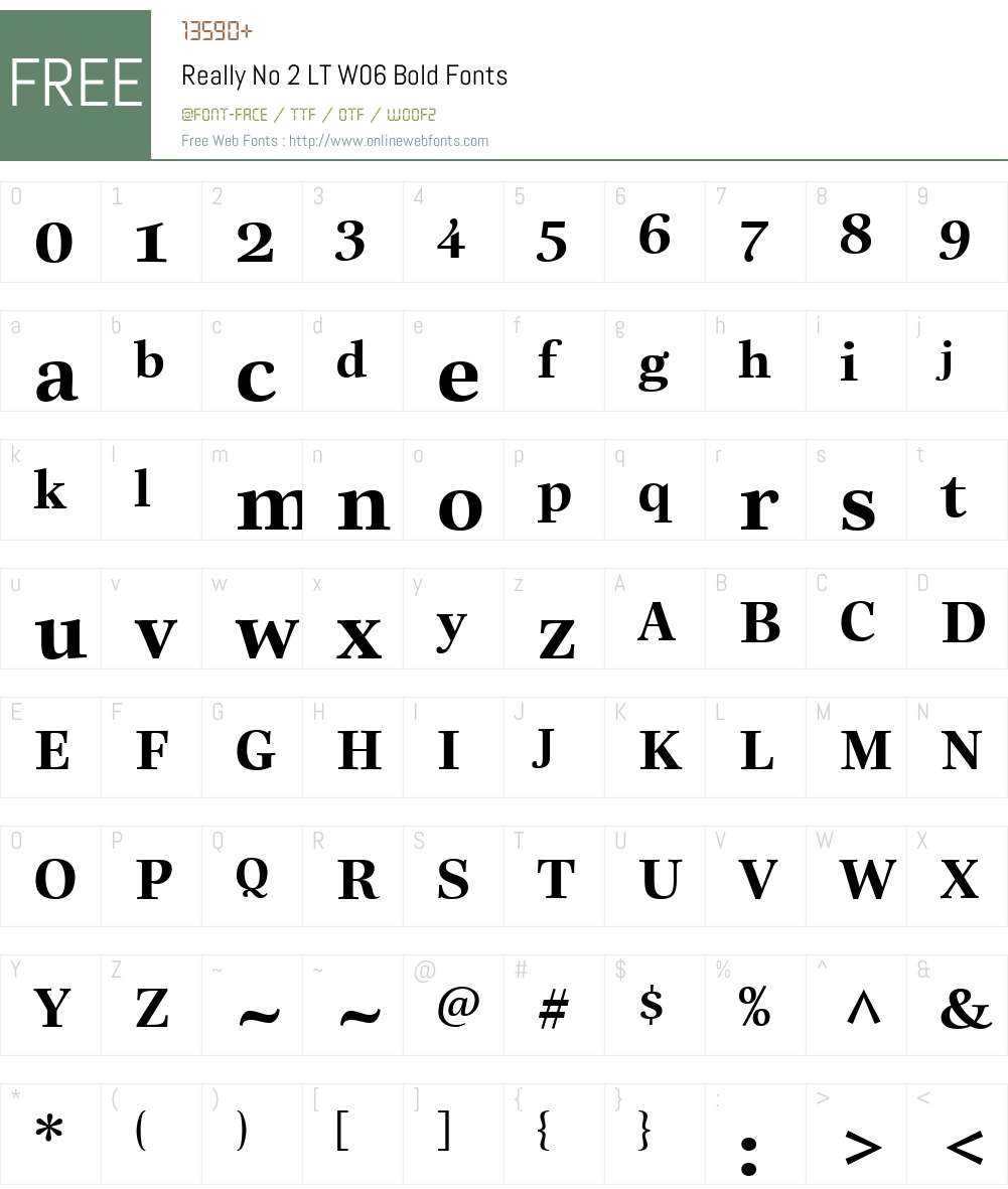 Really No 2 Font Screenshots
