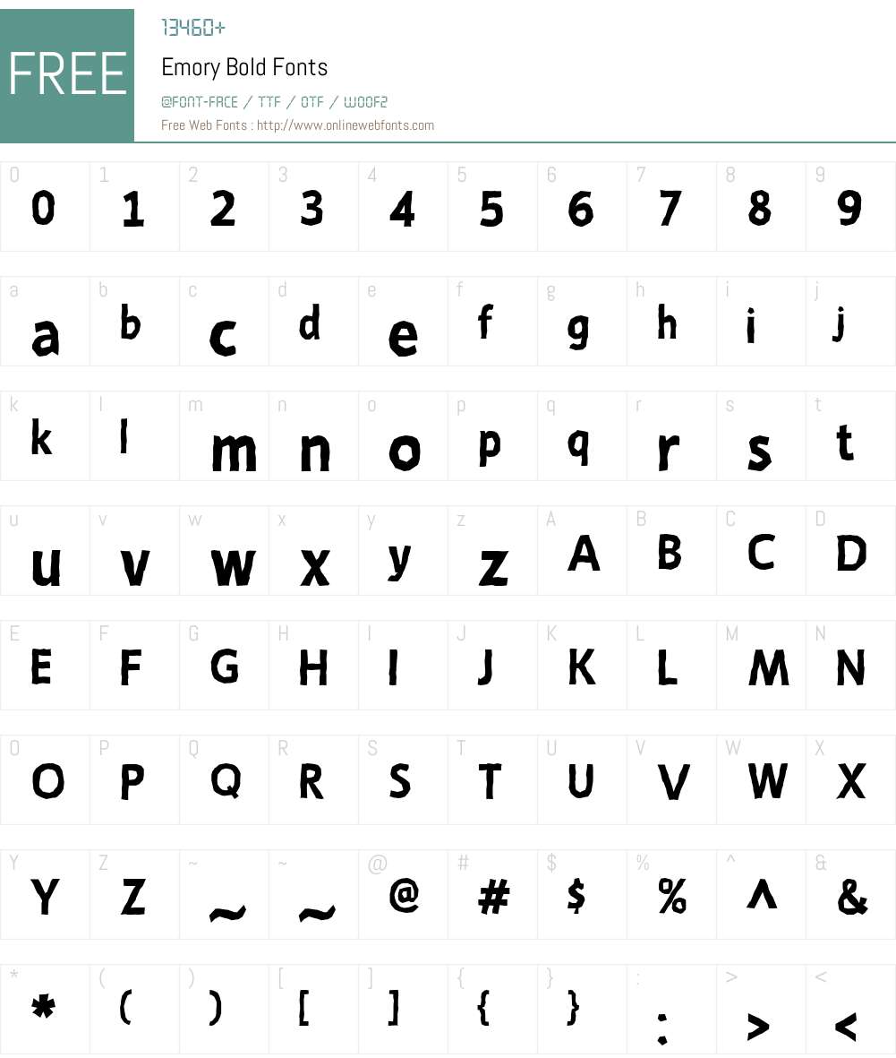 Emory Font Screenshots