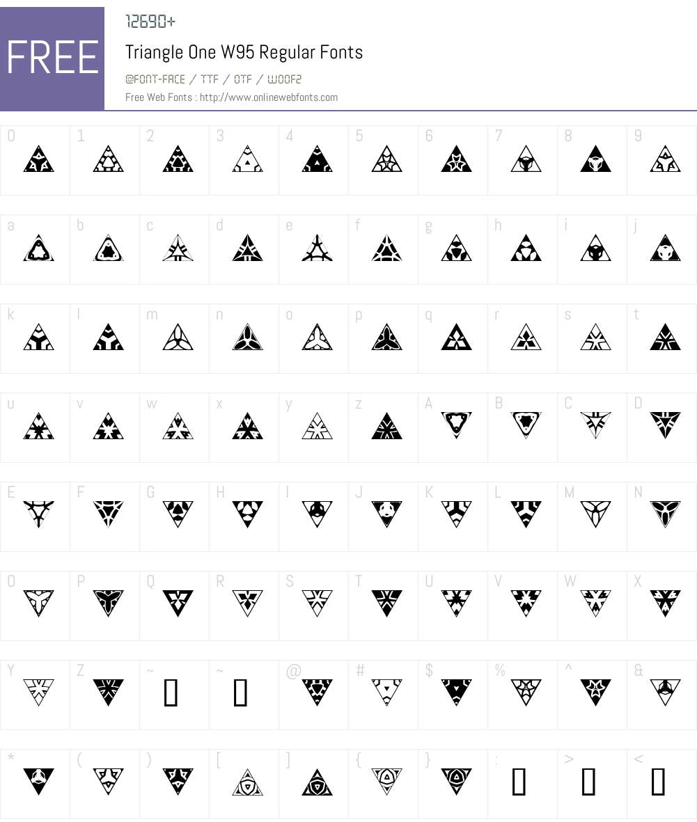 Triangle One Font Screenshots