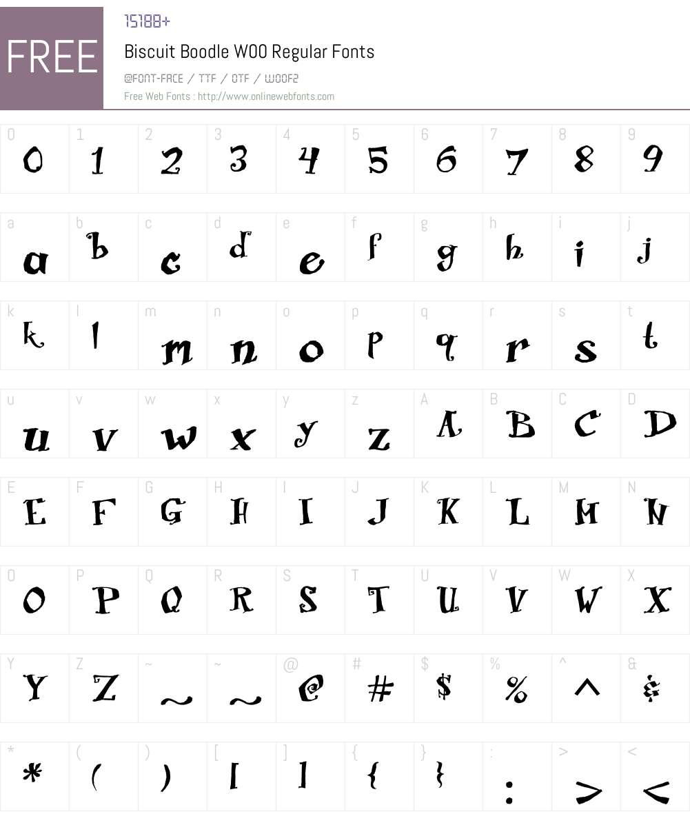 Biscuit Boodle Font Screenshots