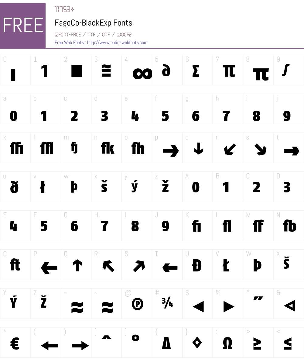 FagoCo Font Screenshots