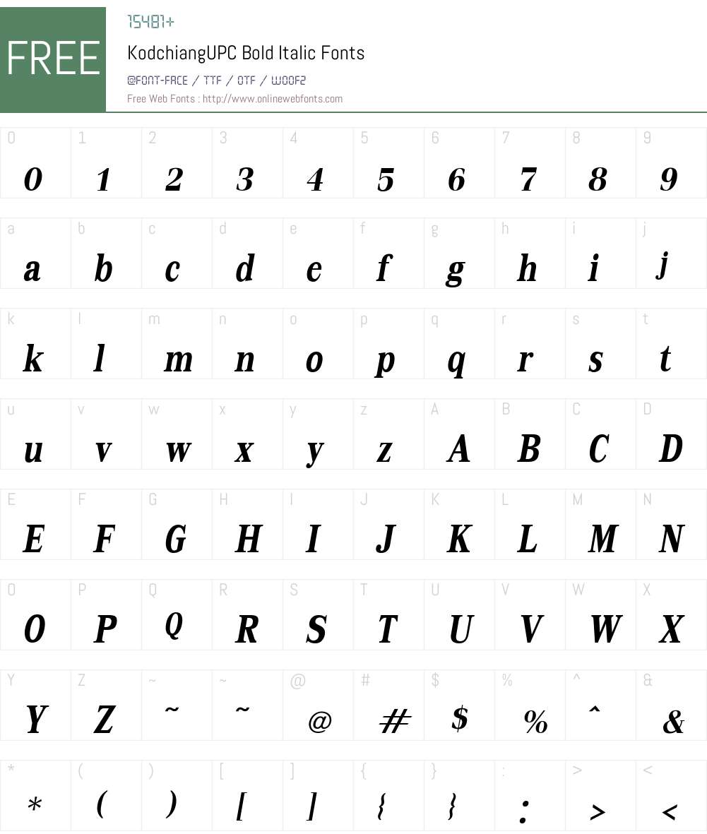 KodchiangUPC Font Screenshots