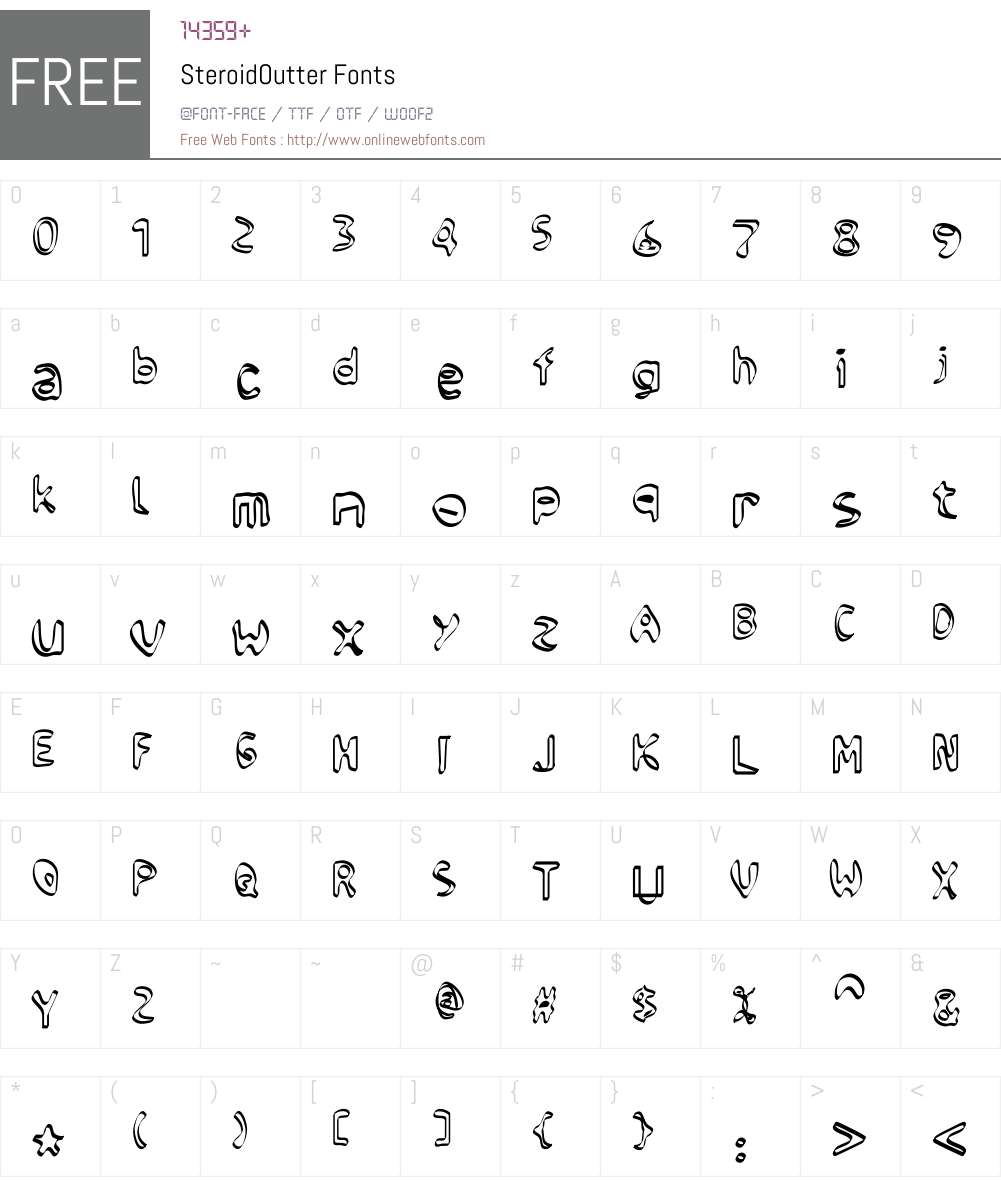 Steroid Font Screenshots