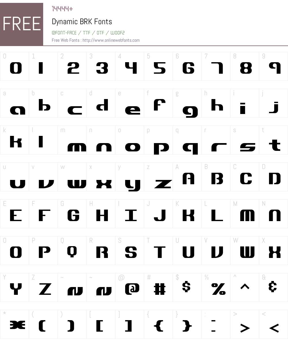 Dynamic BRK Font Screenshots