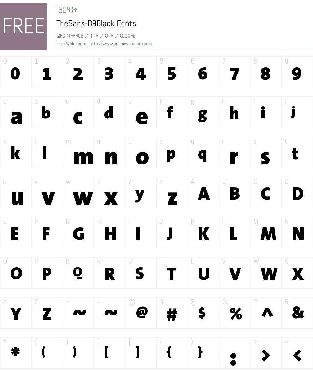 TheSans B9 Black Font Screenshots
