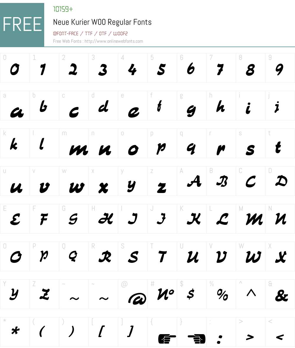 NeueKurierW00-Regular Font Screenshots
