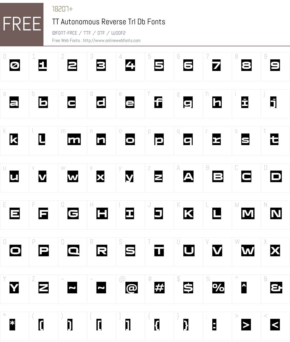 TT Autonomous Reverse Trl 1.010.28052021 Fonts Free Download ...