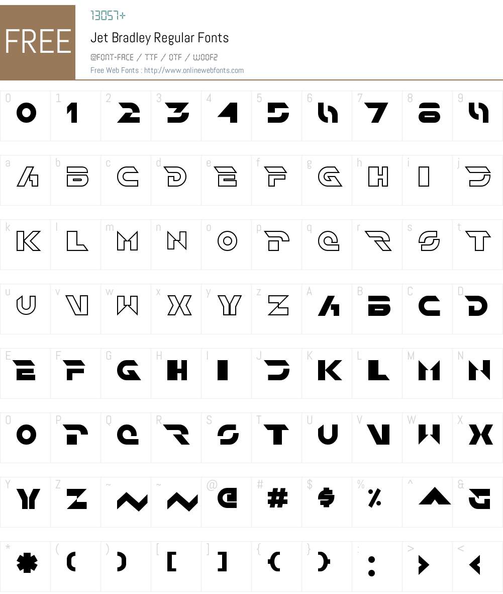 Jet Bradley Font Screenshots