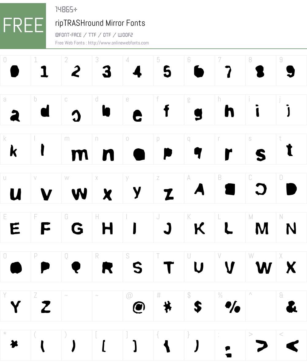 ripTRASHround Font Screenshots