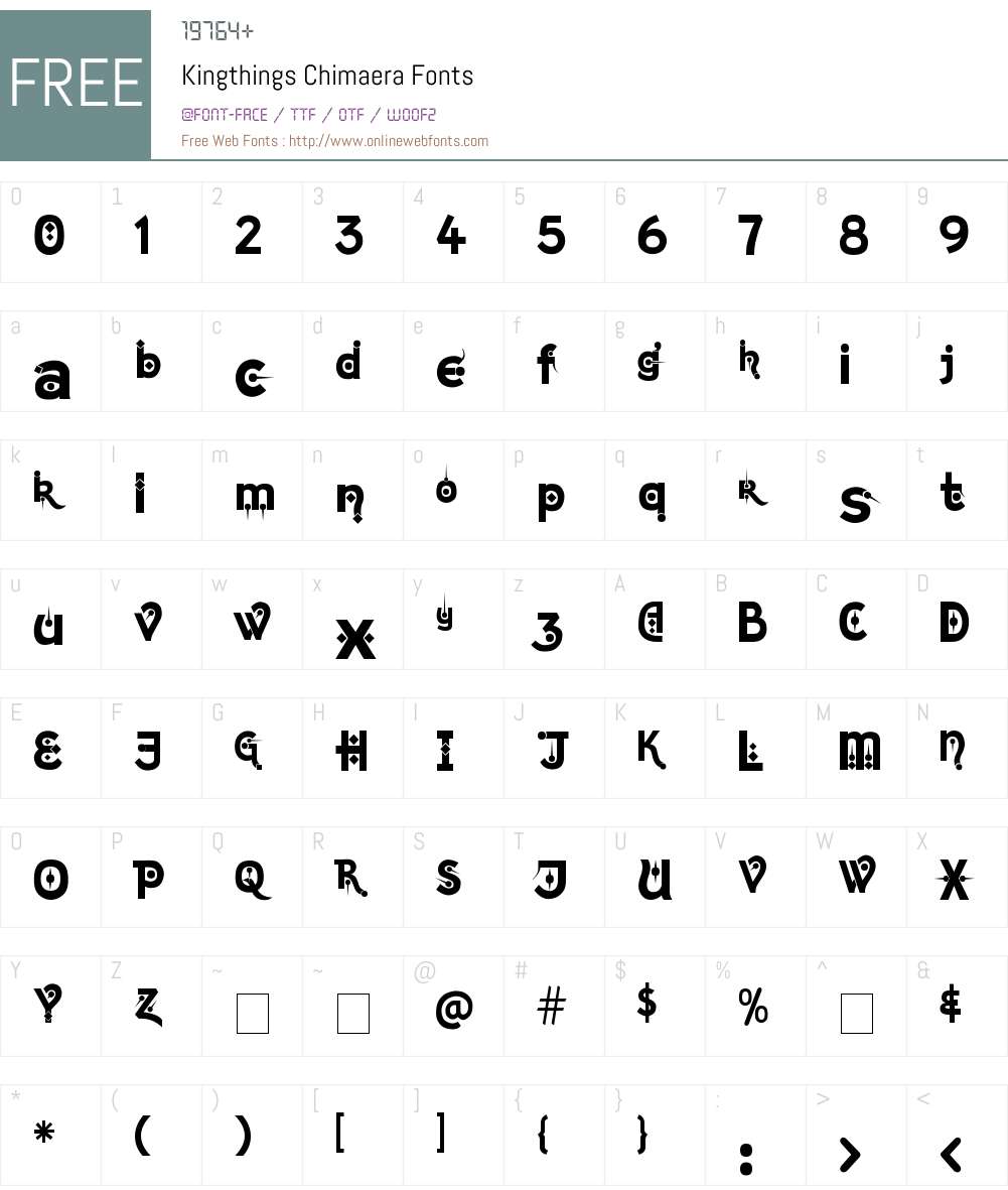 Kingthings Chimaera Font Screenshots