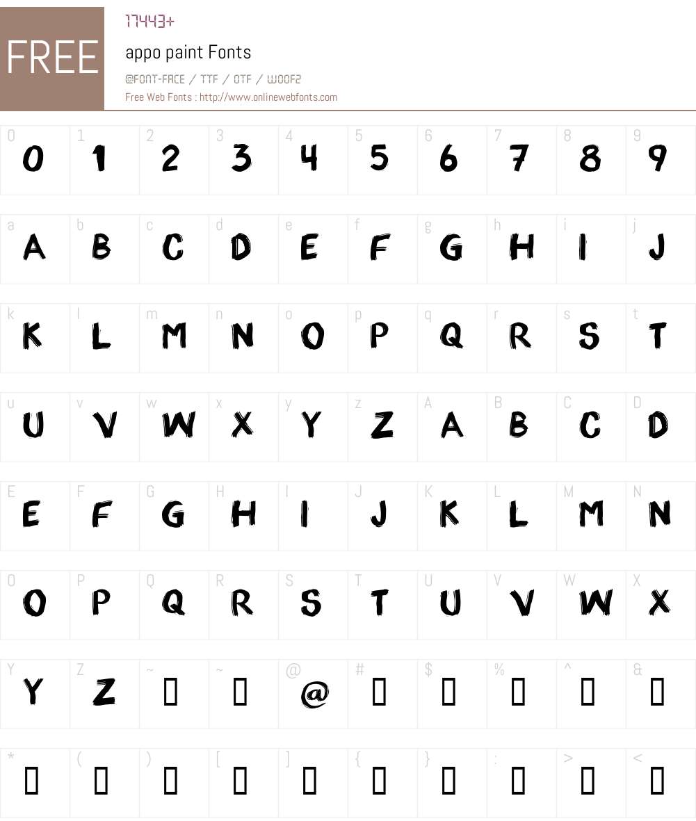 appo paint Font Screenshots