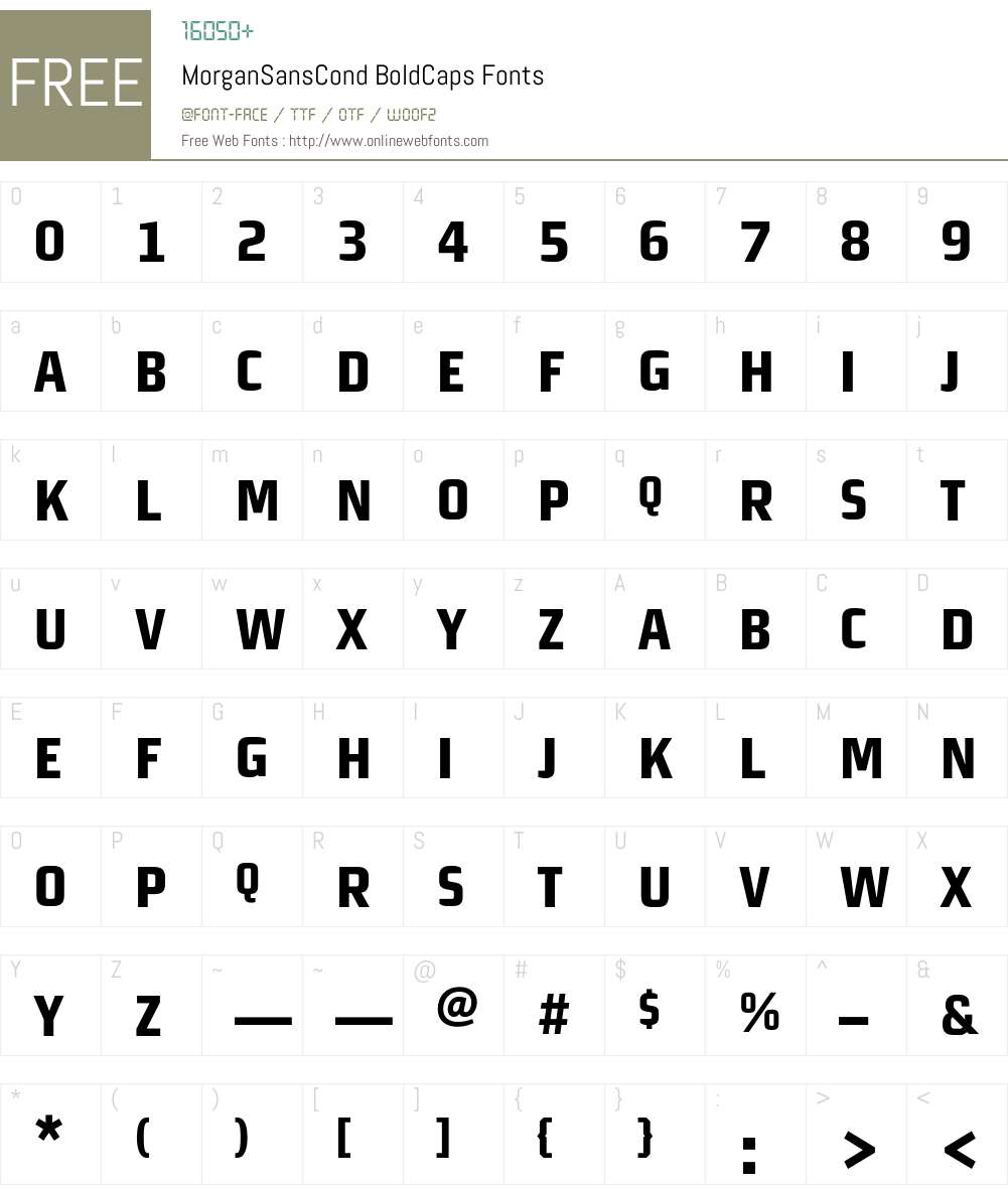 MorganSansCond Font Screenshots