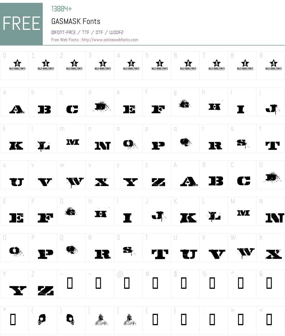 GASMASK Font Screenshots