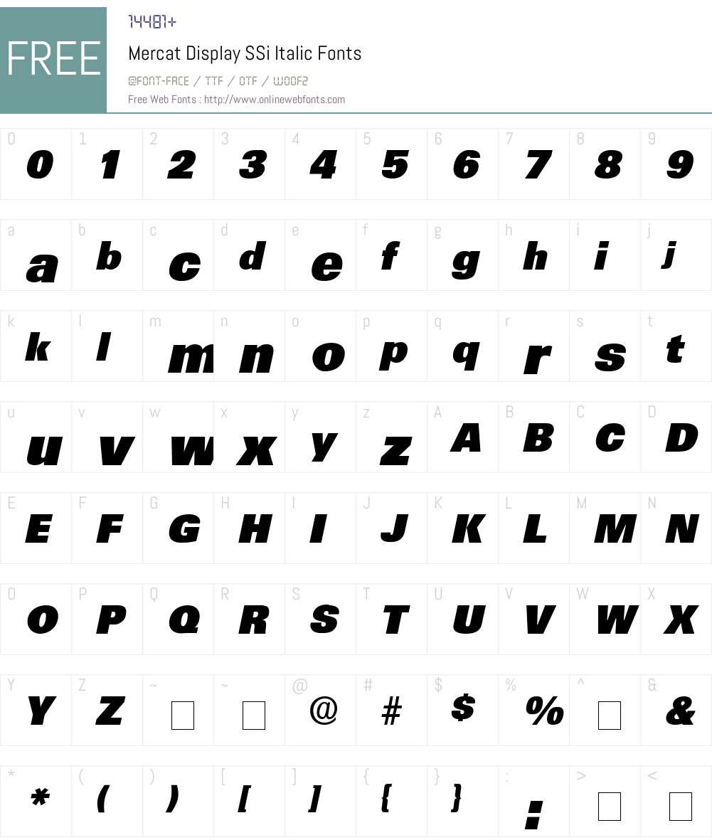 Mercat Display SSi Font Screenshots