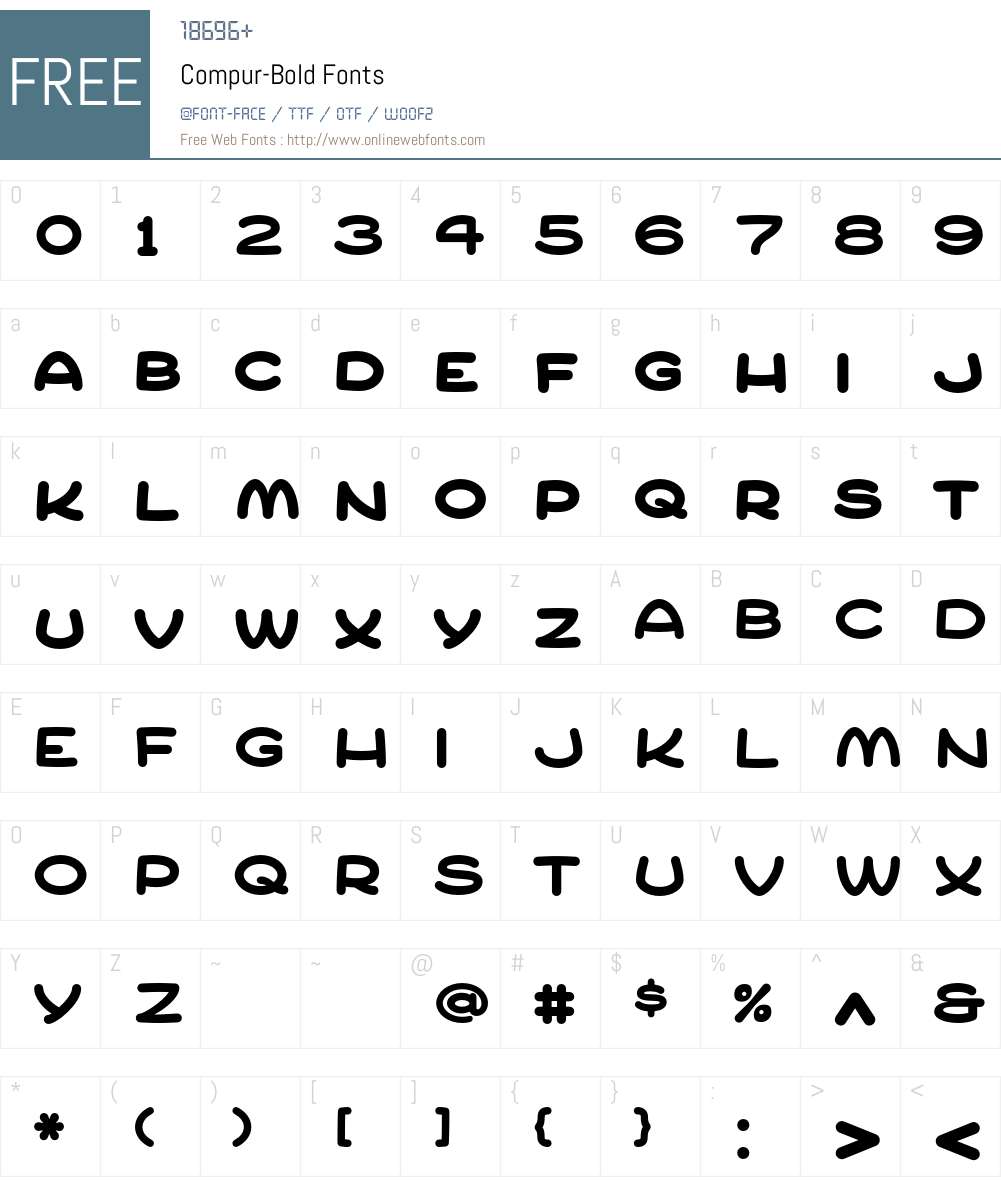 Compur Font Screenshots