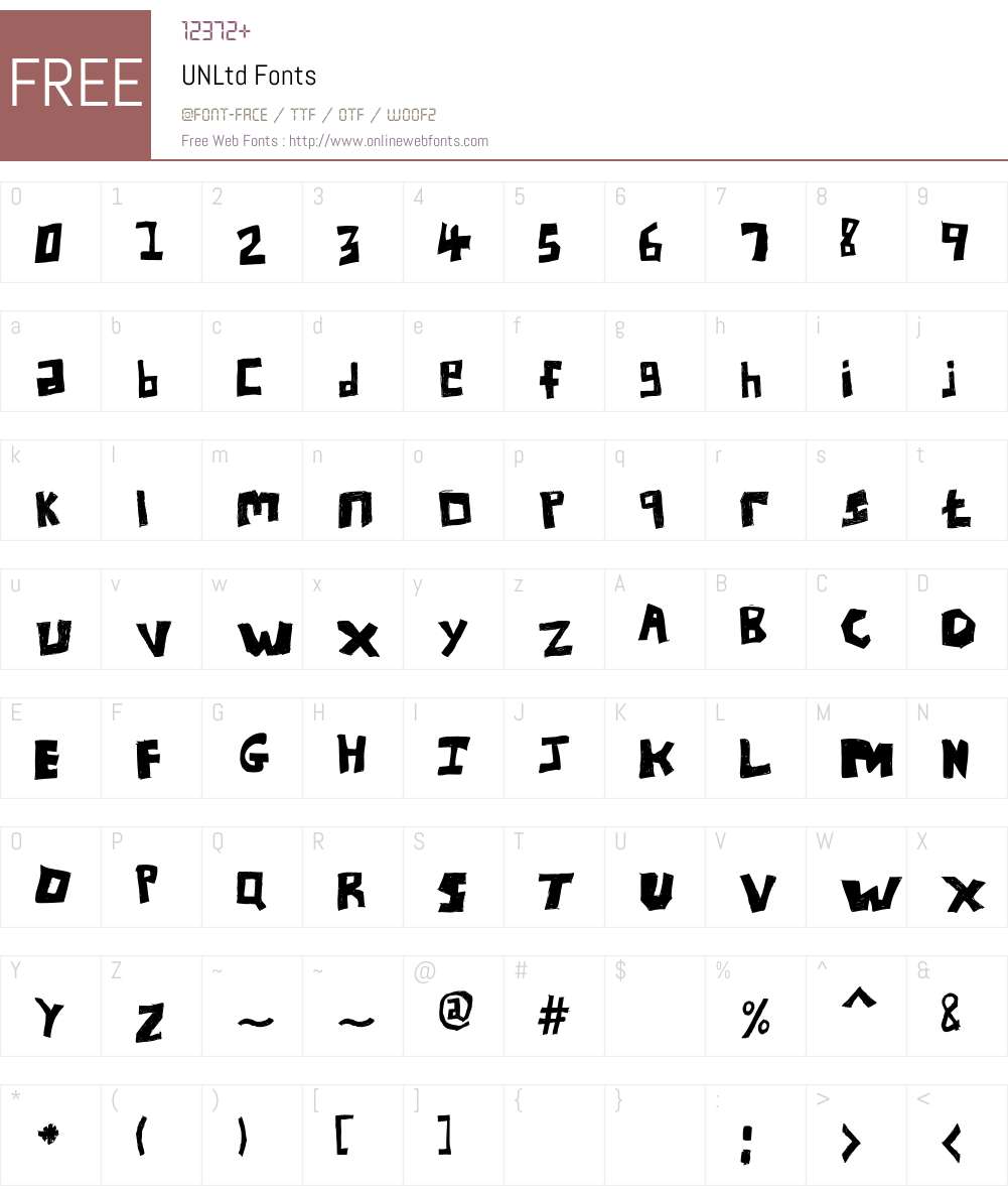 UNLtd Font Screenshots
