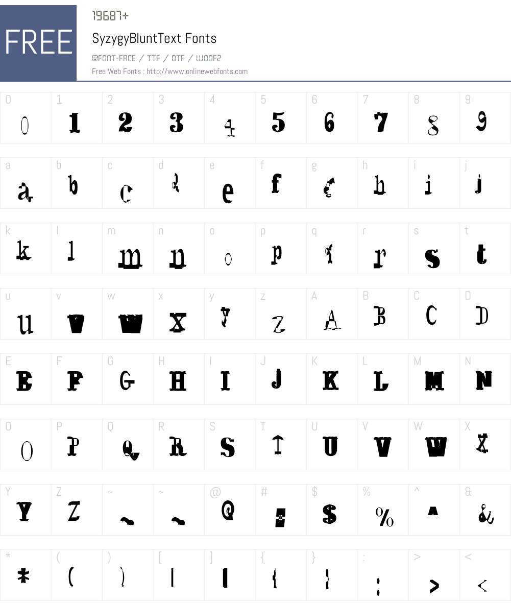 Syzygy Font Screenshots