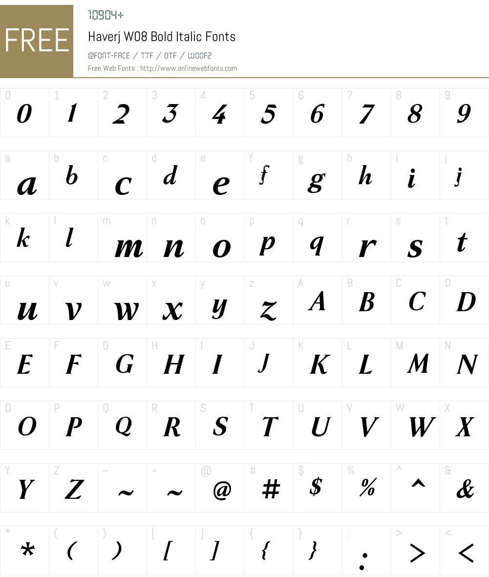 Haverj Font Screenshots