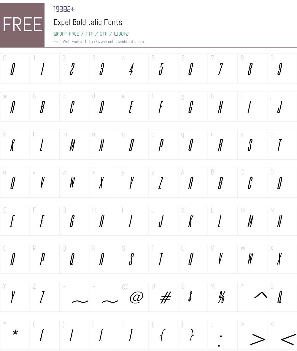 Expel Font Screenshots