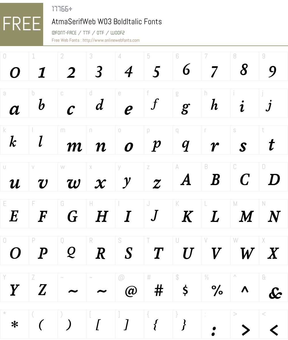 FF Atma Serif Font Screenshots