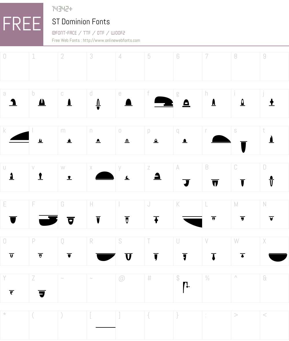 ST Dominion Font Screenshots