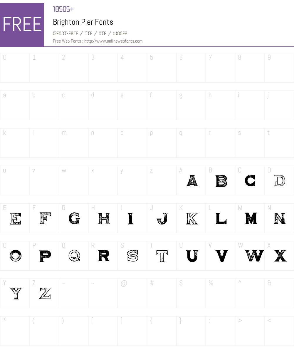 Brighton Pier Font Screenshots