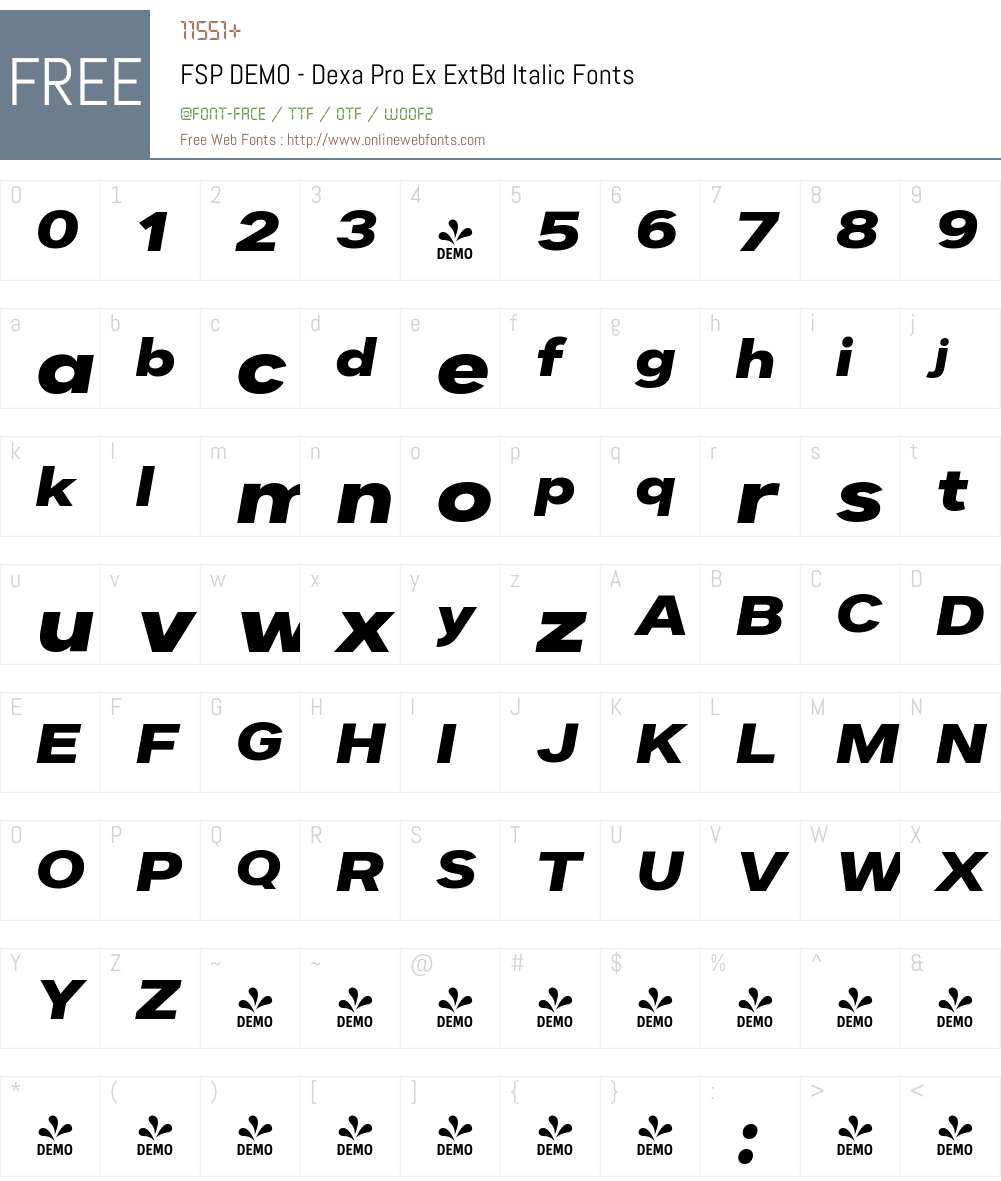FSP DEMO - Dexa Pro Ex ExtBd 1.001 Fonts Free Download - OnlineWebFonts.COM
