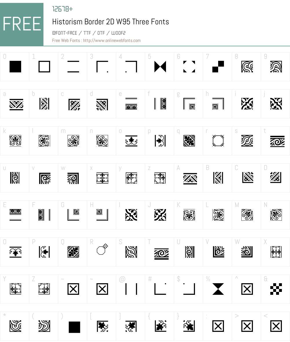 HistorismBorder2DW95-Three Font Screenshots