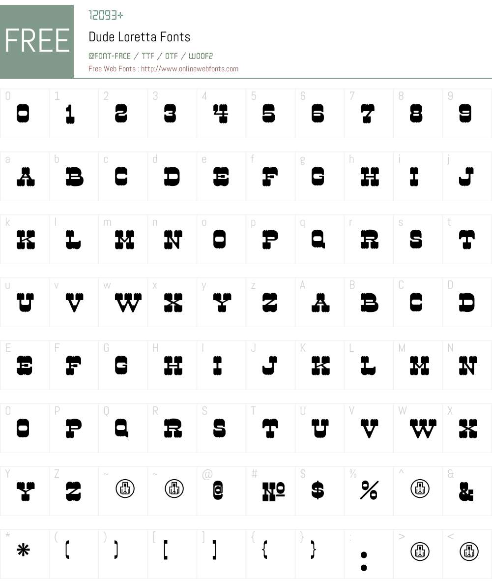 Dude Font Screenshots