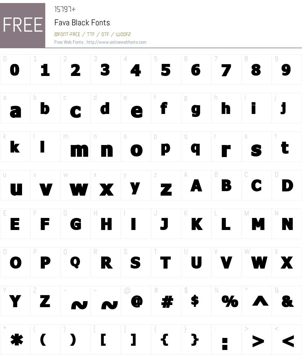 Fava Font Screenshots